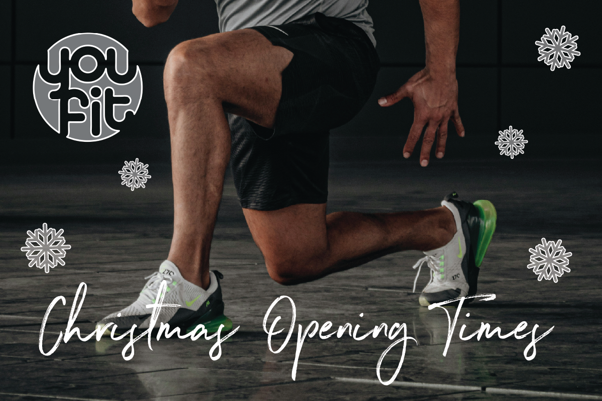 A picture of a man exercising, overlayed are the words 